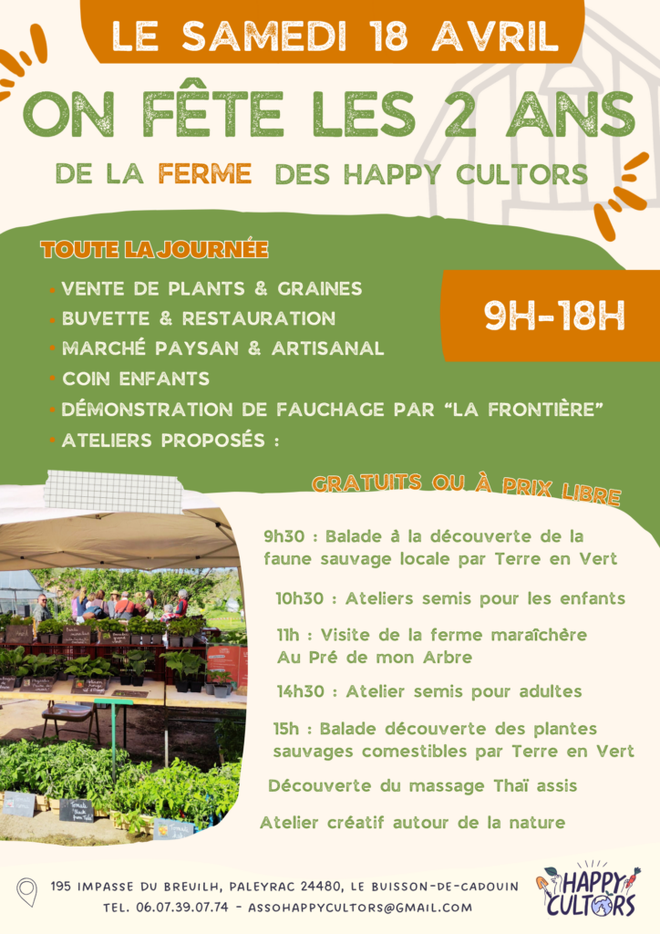 FÊTE 2 ANS FERME DES HAPPY CULTORS PALEYRAC LE BUISSON DE CADOUIN